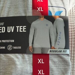 Hurley Light Gray Men's Long Sleeve UV Tee